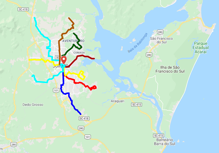 Novos horários e rotas Fretamento CDL Joinville a partir de 13/5