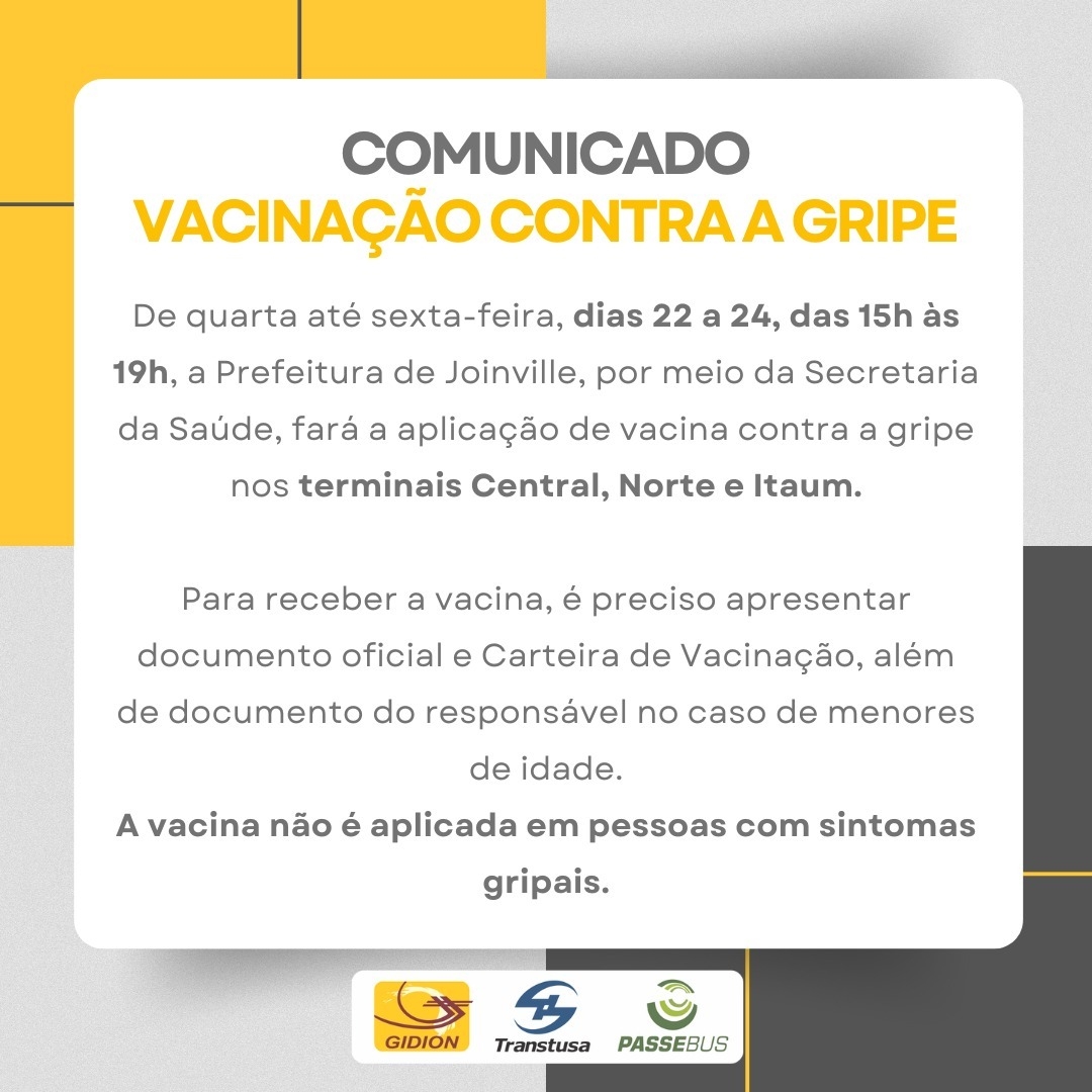 Ação Secretaria da Saúde - Vacina contra Gripe