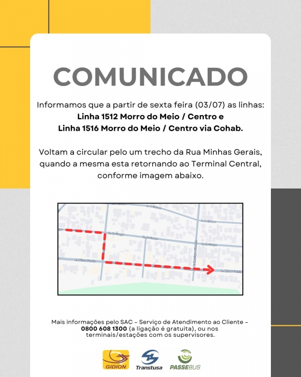 **Atenção Clientes** 